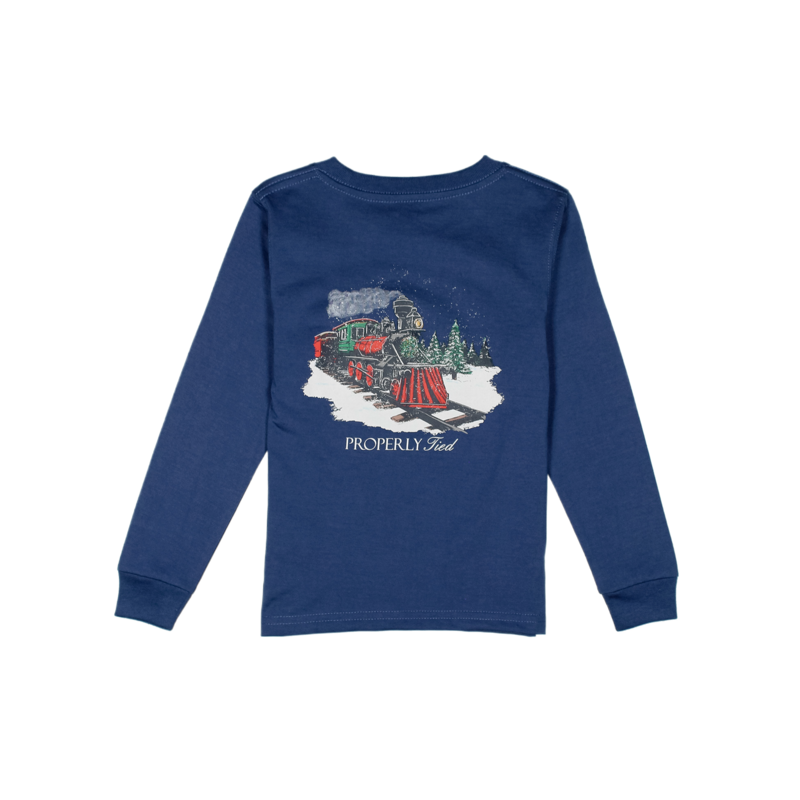 Properly Tied Properly Tied River Blue LS Tee - Polar Express
