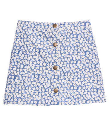 Bisby Bisby French Blue Corduroy Emily Skirt