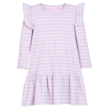 Bisby Bisby Lavender Sparkle Stripe Sadie T-Shirt Dress