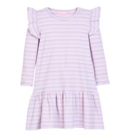 Bisby Bisby Lavender Sparkle Stripe Sadie T-Shirt Dress