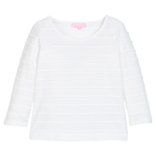 Bisby Bisby White Scallop Essential Tee