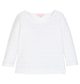 Bisby Bisby White Scallop Essential Tee