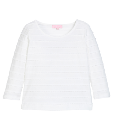Bisby Bisby White Scallop Essential Tee