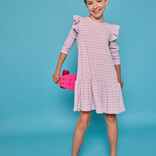 Bisby Bisby Lavender Sparkle Stripe Sadie T-Shirt Dress