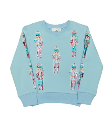 Belle Cher Belle Cher Light Blue Nutcracker Sweatshirt