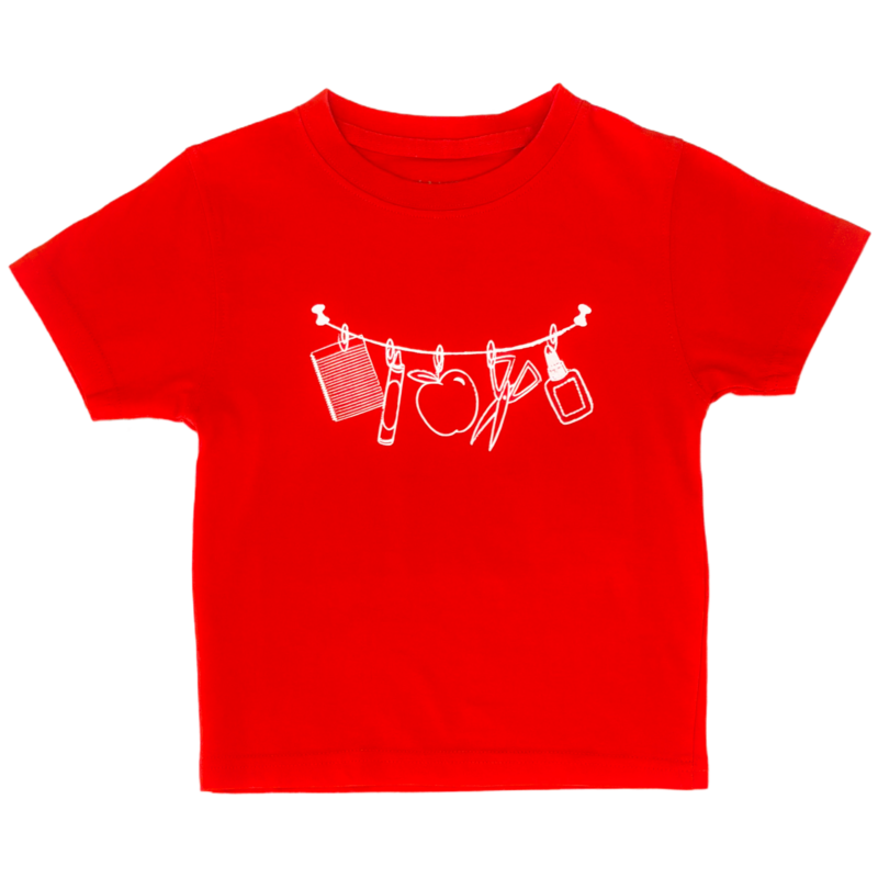 Mustard & Ketchup Mustard & Ketchup Red School Supplies T-Shirt
