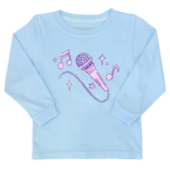 Mustard & Ketchup Mustard & Ketchup LS Light Blue Microphone T-Shirt