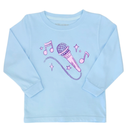 Mustard & Ketchup Mustard & Ketchup LS Light Blue Microphone T-Shirt