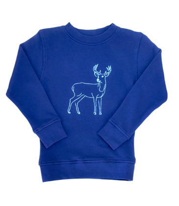 Mustard & Ketchup Mustard & Ketchup Washed Denim Deer Sweatshirt
