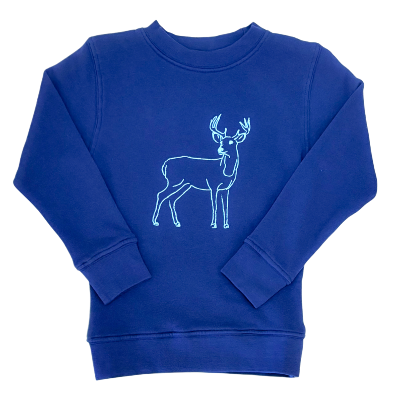 Mustard & Ketchup Mustard & Ketchup Washed Denim Deer Sweatshirt