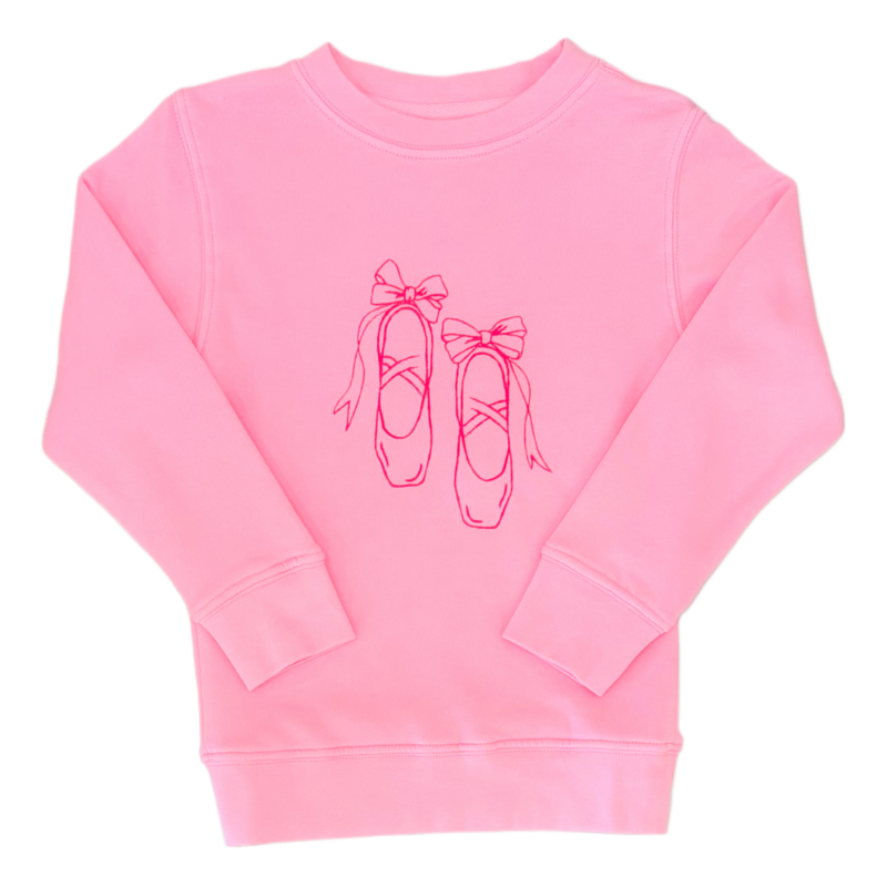 Mustard & Ketchup Mustard & Ketchup Light Pink Ballet Slippers Sweatshirt