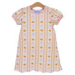 Trotter Street Kids Trotter Street Kids Pumpkin Patch Scalloped Dress