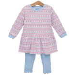 Trotter Street Kids Trotter Street Kids Sweetheart French Terry Tunic Set