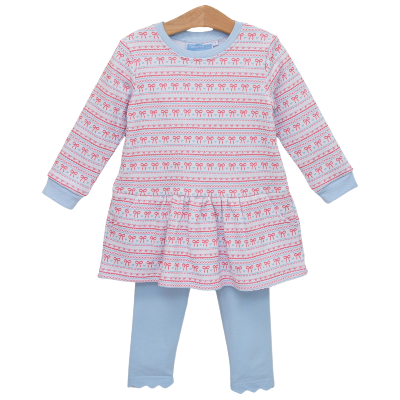 Trotter Street Kids Trotter Street Kids Sweetheart French Terry Tunic Set