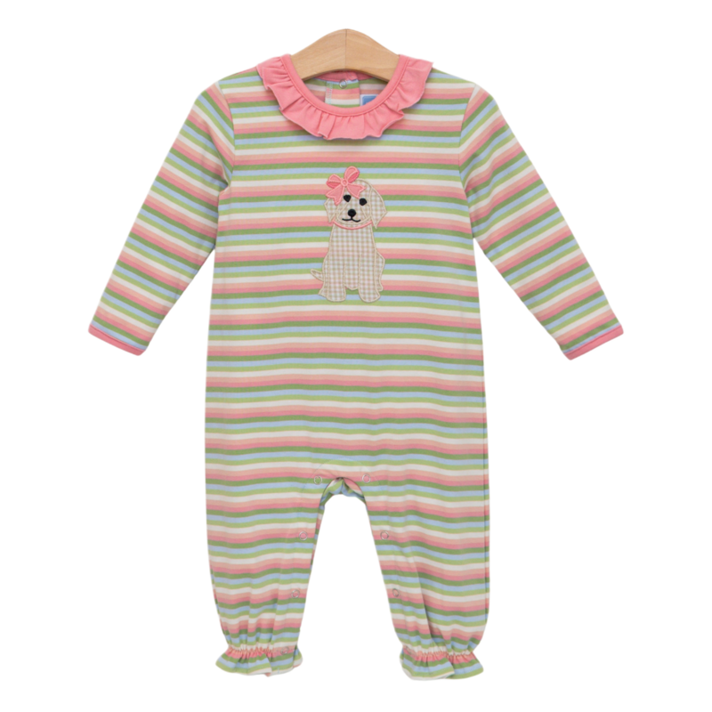 Trotter Street Kids Trotter Street Kids Puppy Ruffle Romper