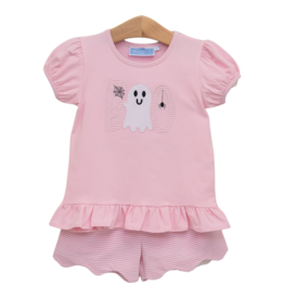 Trotter Street Kids Trotter Street Kids Boo Scalloped Short Set