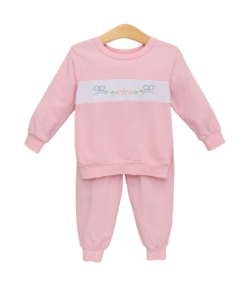 Trotter Street Kids Trotter Street Kids Flower Jogger Set
