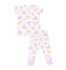 Angel Dear Angel Dear Short Sleeve Loungewear Set - Spa Dogs