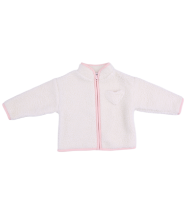 Angel Dear Angel Dear Sherpa Jacket - Cream/Pink
