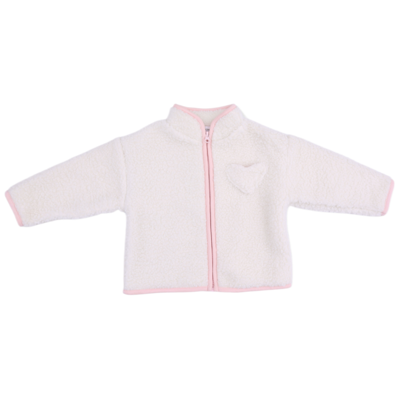 Angel Dear Angel Dear Sherpa Jacket - Cream/Pink