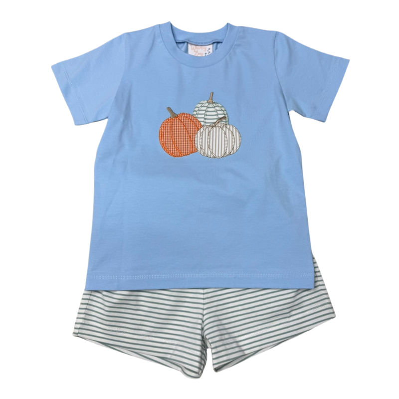 Whimsy Bay Whimsy Bay Peter's Pumpkin Short Set