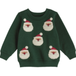 Mud Pie Mud Pie Green Santa Sweatshirt