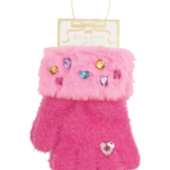 Mud Pie Mud Pie Hot Pink Fur Glitzy Gloves