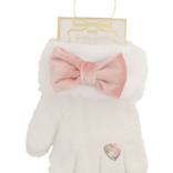 Mud Pie Mud Pie White Fur Glitzy Gloves