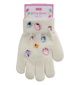 Mud Pie Mud Pie White Glitzy Gloves