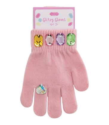 Mud Pie Mud Pie Pink Glitzy Gloves