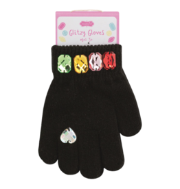 Mud Pie Mud Pie Black Glitzy Gloves