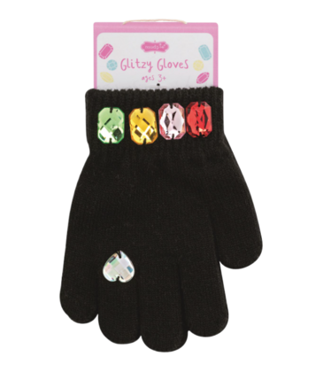 Mud Pie Mud Pie Black Glitzy Gloves