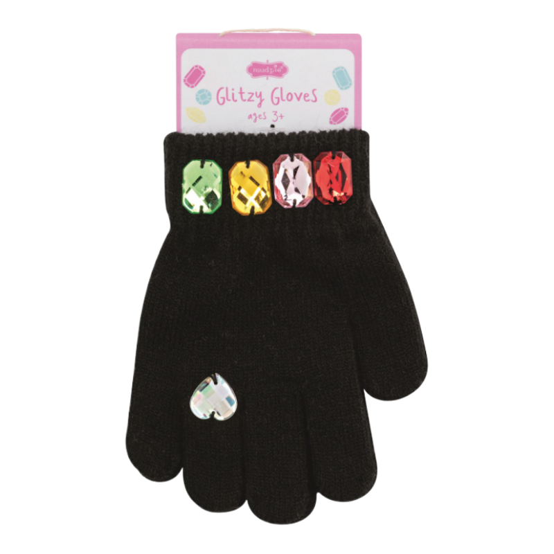 Mud Pie Mud Pie Black Glitzy Gloves