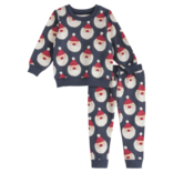 Mud Pie Mud Pie Navy Santa Two-Piece Jogger Set