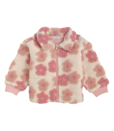 Mud Pie Mud Pie Flower Sherpa Jacket