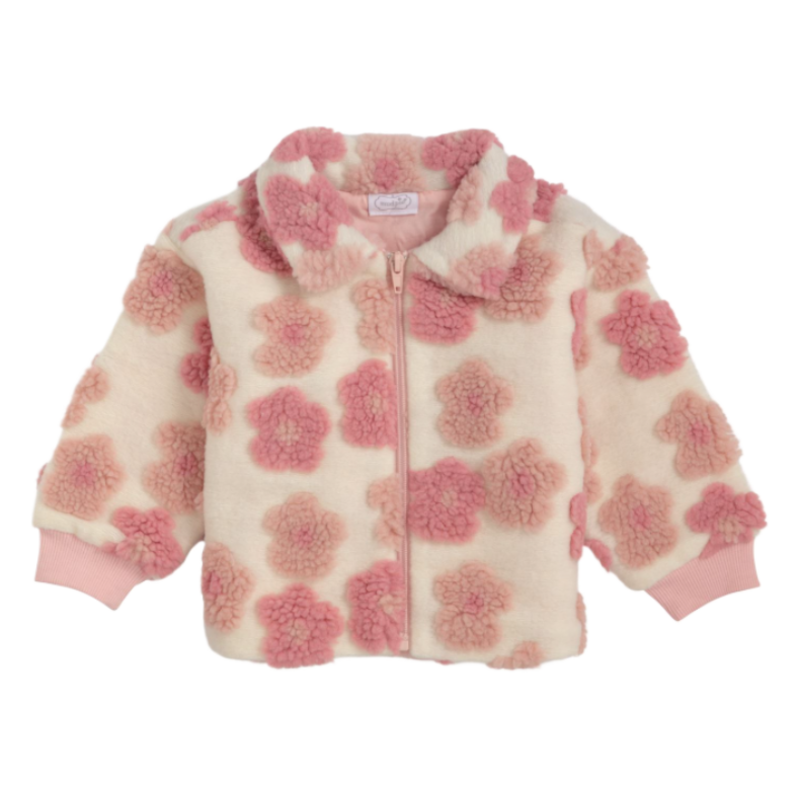 Mud Pie Mud Pie Flower Sherpa Jacket