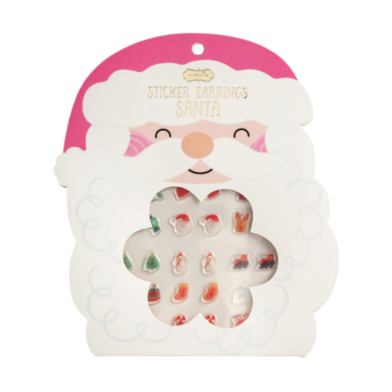 Mud Pie Mud Pie Santa Stick-On Earring Set