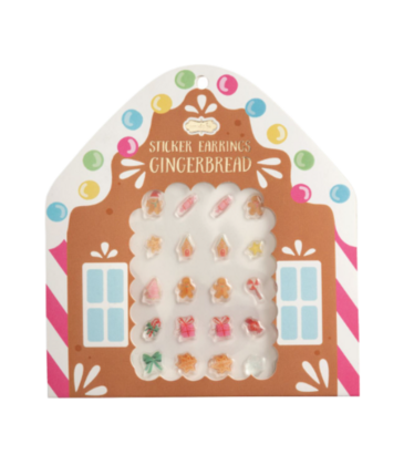 Mud Pie Mud Pie Gingerbread Stick-On Earring Set