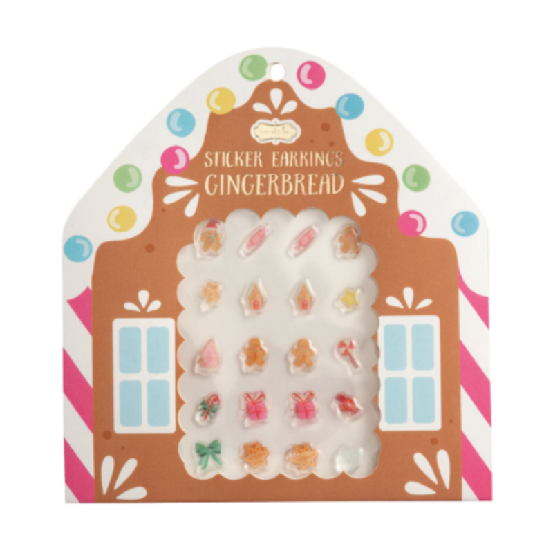 Mud Pie Mud Pie Gingerbread Stick-On Earring Set