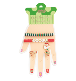 Mud Pie Mud Pie Santa Bracelet & Ring Set