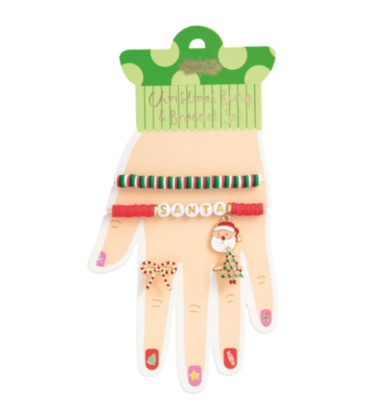 Mud Pie Mud Pie Santa Bracelet & Ring Set