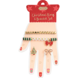 Mud Pie Mud Pie Ho Ho Ho Bracelet & Ring Set