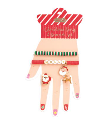 Mud Pie Mud Pie Holly Bracelet & Ring Set