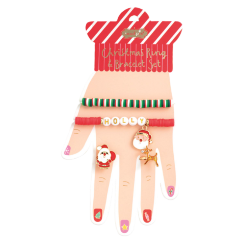 Mud Pie Mud Pie Holly Bracelet & Ring Set