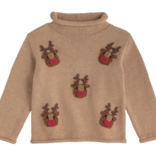 Mud Pie Mud Pie Scattered Reindeer Rollneck Sweater