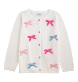 Mud Pie Mud Pie Rainbow Bow Cardigan