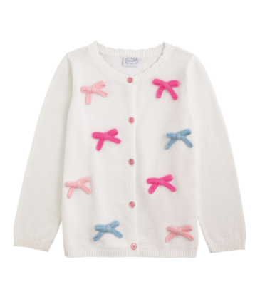 Mud Pie Mud Pie Rainbow Bow Cardigan