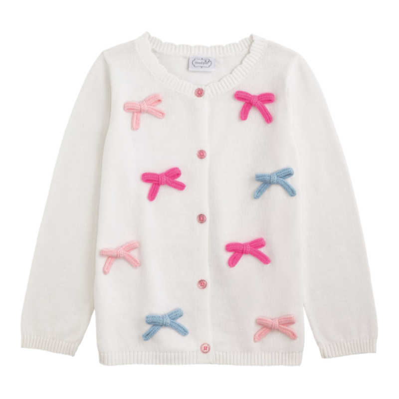 Mud Pie Mud Pie Rainbow Bow Cardigan
