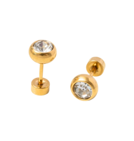 Pip Pop Post Pip Pop Post Round Diamond Stud Earrings