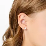 Pip Pop Post Pip Pop Post White Petite Flower Stud Earrings